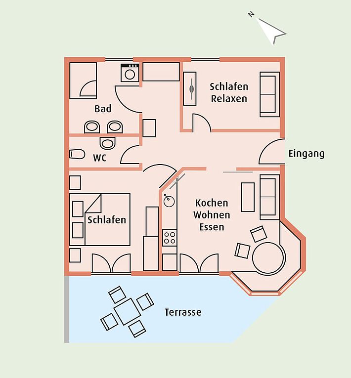 Grundriss der Ferienwohnung Ebhardt